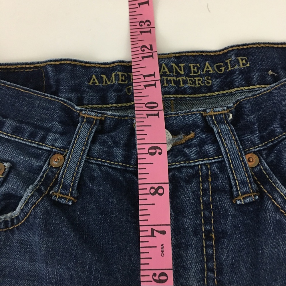 American Eagle Original Straight Medium Wash Distressed Jeans Men’s 28 - Picture 11 of 12
